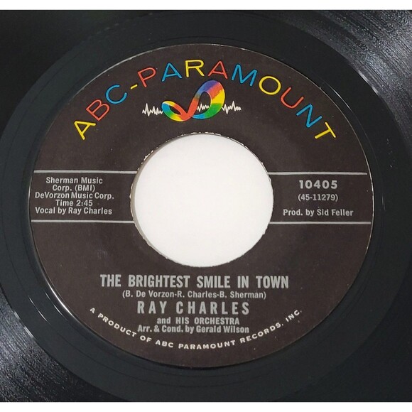 Ray Charles Don't Set Me Free / The Brightest Smile In Town 45 RPM VG+ Soul '63 - Picture 3 of 4
